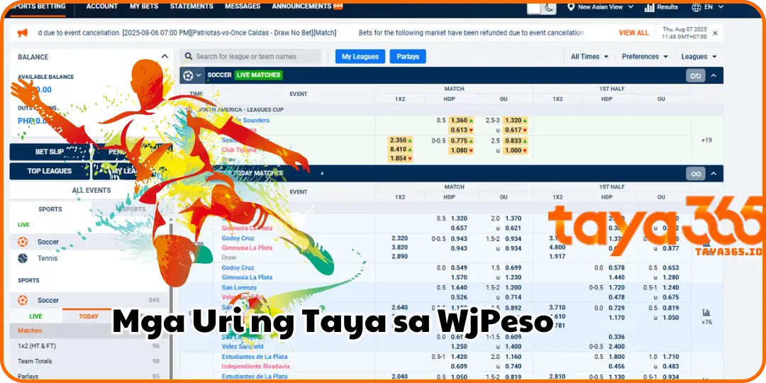 Mga Uri ng Taya sa WjPeso (1)